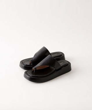 united bamboo 厚底トングサンダル ブラック系