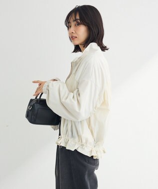 Green Parks ギャザーナイロンブルゾン Off White