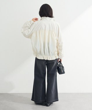 Green Parks ギャザーナイロンブルゾン Off White