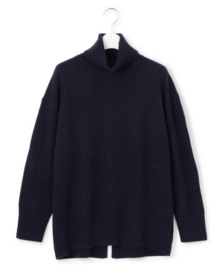 J.PRESS YORK STREET 【WOMEN】ウールカシミヤ タートルニット ネイビー系