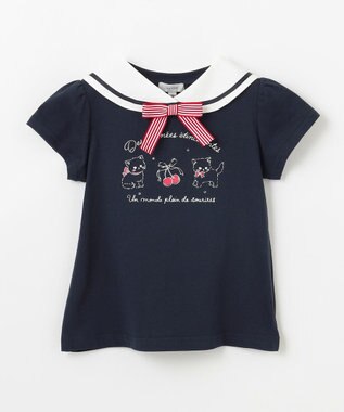 ANY KIDS セーラーカラー Tシャツ ネイビー