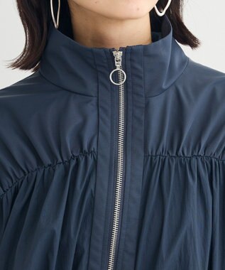 Green Parks ギャザーナイロンブルゾン Navy