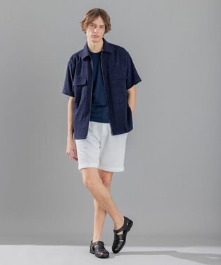 JOSEPH HOMME スムーススラブストレッチ　CPOシャツ ネイビー系