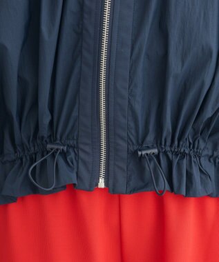 Green Parks ギャザーナイロンブルゾン Navy