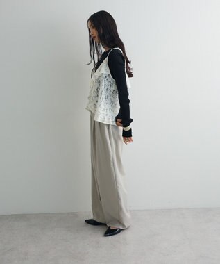 Green Parks レースフリルキャミビスチェ Ivory