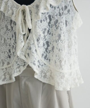 Green Parks レースフリルキャミビスチェ Ivory