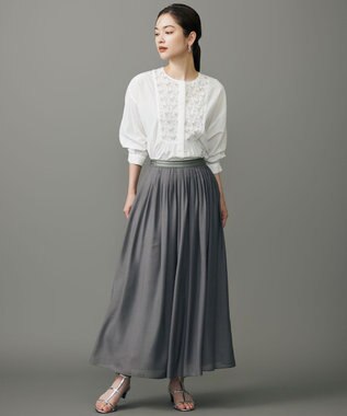 自由区 S シアー スカート セピア