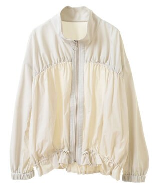 Green Parks ギャザーナイロンブルゾン Off White