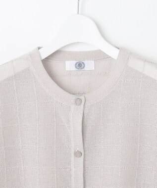 J.PRESS LADIES 【洗える】WINDY JACKET ニット ジャケット グレージュ系