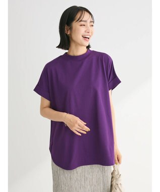 Green Parks 汗染み防止プチハイネックプルオーバー Purple