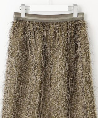 自由区 L 【カタログ掲載】フェザージャカード スカート カーキ