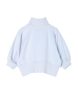 earth music&ecology ハーフジップショートプルオーバー Light Blue