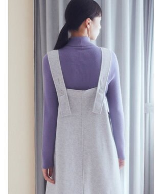 earth music&ecology 前後２ｗａｙ圧縮ニットジャンスカ Gray Mixture