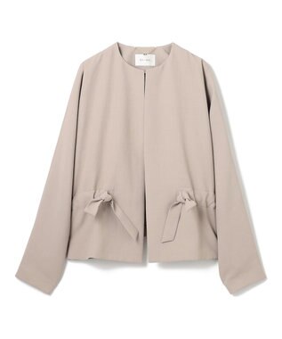 BEIGE， 【洗える・VERY3月号掲載】PORDIC / ノーカラードルマンジャケット Taupe
