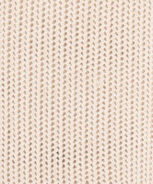 UNFILO L メッシュ クロップドニット ベージュ