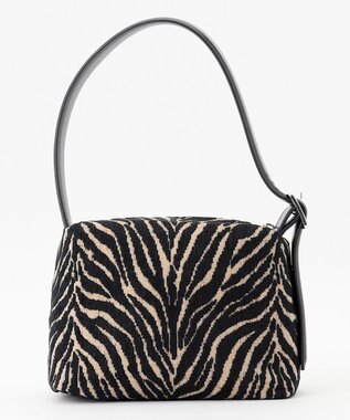 ICB スクエアワンハンドル バッグ 起毛ゼブラ系