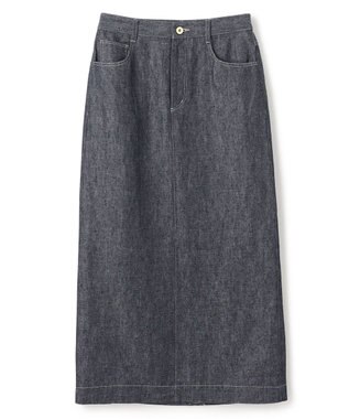 BEIGE， 【洗える】CUPHEA / Iラインロングスカート Indigo