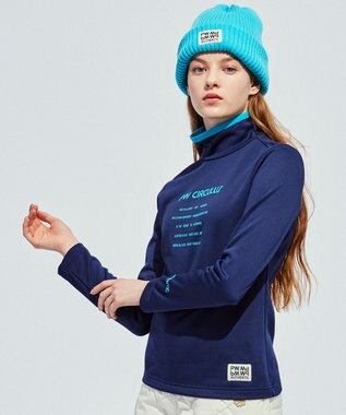 PW CIRCULUS 【あったか裏地/防寒】【WOMEN】モックネックカットソー ネイビー系