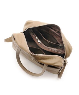 MioFIRANO レクタングル本革ハンドバッグ 2WAY　fiLEAT フィリート GRAY