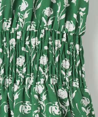 Feroux 【美人百花7月号掲載】フラワープリント ワンピース グリーン系9