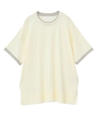 Green Parks 冷やっとすずやかレイヤーニットプルオーバ Off White