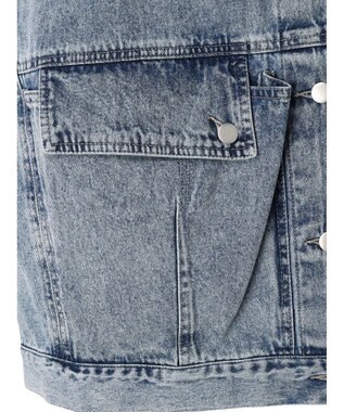 Green Parks ・ＥＬＥＮＣＡＲＥ　ＤＵＥ　ノーカラーデニムベスト Blue