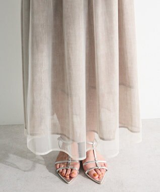 Green Parks SET2点マーブル柄＋チュールスカート Ivory