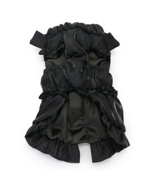 PET PARADISE cherircouture リボン ギャザーベスト 《ブラック》 小型犬 ブラック