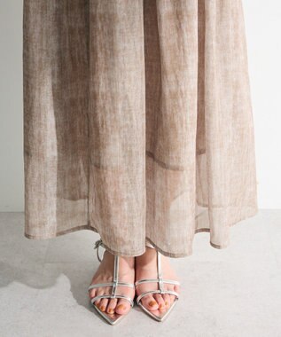 Green Parks SET2点マーブル柄＋チュールスカート Ivory