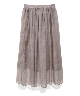 Green Parks SET2点マーブル柄＋チュールスカート Ivory