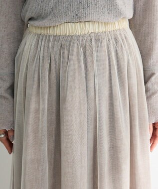 Green Parks SET2点マーブル柄＋チュールスカート Ivory