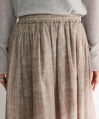 Green Parks SET2点マーブル柄＋チュールスカート Ivory