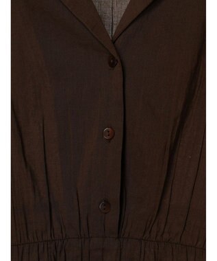 CRAFT STANDARD BOUTIQUE インド綿オープンカラーワンピース Brown