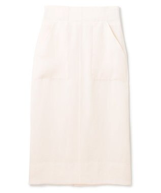 BEIGE， 【洗える】BERNARD / リネンアウトポケットハイウエストスカート Meringue