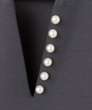 Feroux パール付きダンボール ジャンパースカート グレー系