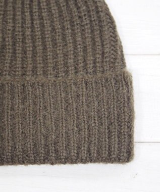 石田製帽 モヘア ホールガーメントシャロット ニット帽 オリーブ