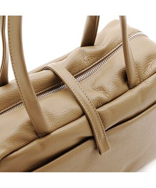 MioFIRANO レクタングル本革ハンドバッグ 2WAY　fiLEAT フィリート GRAY