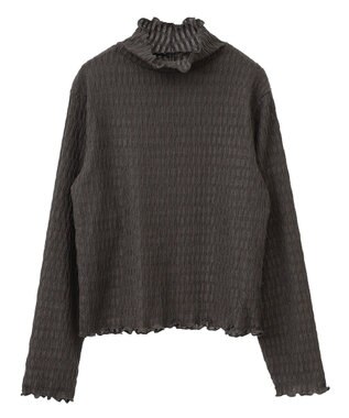 Green Parks ・Ｐｅｔｉｔ　Ｆｌｅｕｒ　ジャカードハイネックロンＴＥ Charcoal Gray