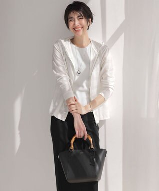 J.PRESS LADIES 【2way】バンブー バッグ ブラック系