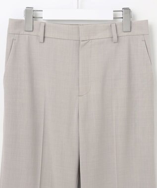 自由区 【セットアップ対応・洗える】ウールブレンドセットアップ パンツ ライトグレー系