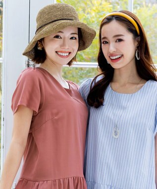 Tiaclasse ナチュラルな風合いのアンダリミックスクロシェハット キャメル