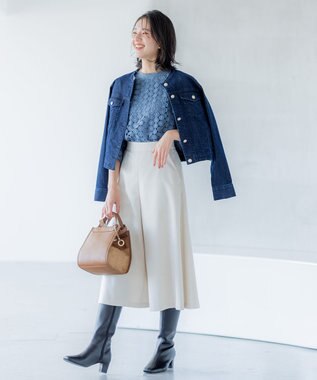 組曲 L 【23AW】パールボタンデニム ジャケット ネイビー系