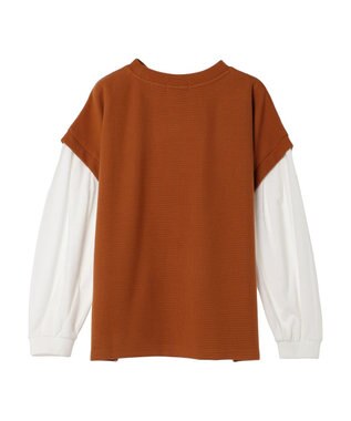 CRAFT STANDARD BOUTIQUE 起毛ワッフルレイヤード風プルオーバー Orange