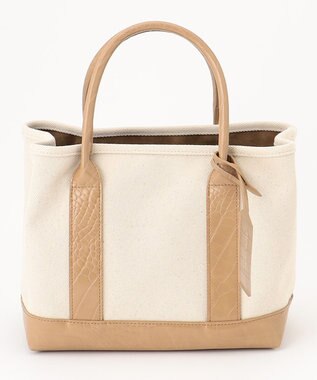 UNBILLION cachecache パーテーションキャンバストートバッグ アイボリーキャメル