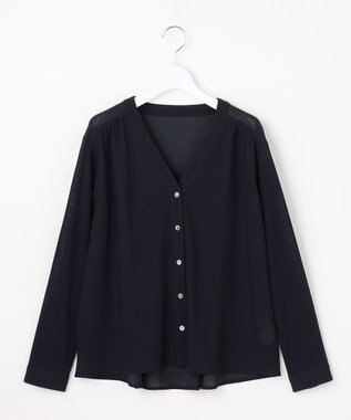 J.PRESS LADIES 【冷房対策に】シアードライトリコット Vネック カーディガン