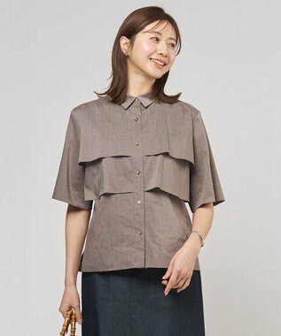 J.PRESS LADIES S 【WEB限定カラーあり・一枚で着映え】ラミーポプリン ティアード シャツ