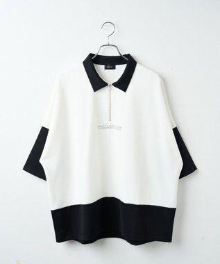 WEGO ドルマンポンチハーフジップT（S） ブラック