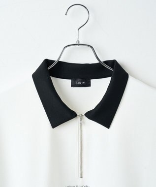 WEGO ドルマンポンチハーフジップT（S） ブラック