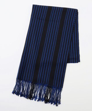 ICB コンビネーションチェックカシミヤストール ブルー柄系