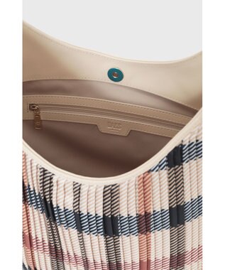 DAKS 【軽量】ポリエステル ハウスチェック ホーボーショルダーバッグ ベージュ